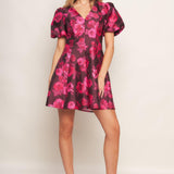 BLOOM RHAPSODY WOVEN MINI DRESS