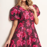 BLOOM RHAPSODY WOVEN MINI DRESS