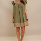 FOREST WHISPER WOVEN MINI DRESS