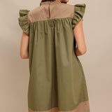 FOREST WHISPER WOVEN MINI DRESS