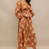 ENGLISH GARDEN WOVEN MIDI DRESS