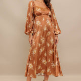 ENGLISH GARDEN WOVEN MIDI DRESS