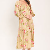 ENGLISH GARDEN WOVEN MIDI DRESS