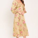 ENGLISH GARDEN WOVEN MIDI DRESS