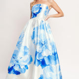LUXE PEONY WOVEN MAXI DRESS