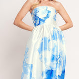 LUXE PEONY WOVEN MAXI DRESS