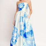 LUXE PEONY WOVEN MAXI DRESS
