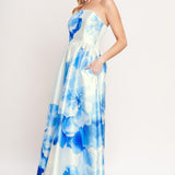 LUXE PEONY WOVEN MAXI DRESS