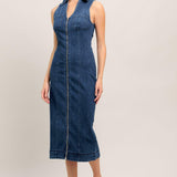 EVERYDAY EDGE DENIM MIDI DRESS