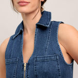 EVERYDAY EDGE DENIM MIDI DRESS