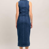 EVERYDAY EDGE DENIM MIDI DRESS