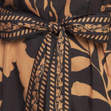 AUTUMN LEAF WOVEN MIDI DRESS
