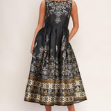 BAROQUE SPELL WOVEN MIDI DRESS