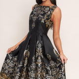 BAROQUE SPELL WOVEN MIDI DRESS