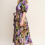 VIVID HERITAGE WOVEN MIDI DRESS
