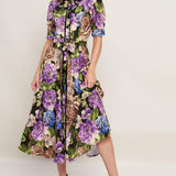VIVID HERITAGE WOVEN MIDI DRESS