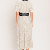 PETITE LUNE WOVEN LACE MIDI DRESS