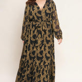 MIDNIGHT MOSS WOVEN JACQUARD MAXI DRESS