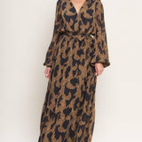 MIDNIGHT MOSS WOVEN JACQUARD MAXI DRESS