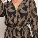 MIDNIGHT MOSS WOVEN JACQUARD MAXI DRESS