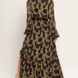 MIDNIGHT MOSS WOVEN JACQUARD MAXI DRESS