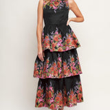 THE BOTANICAL BALLGOWN WOVEN MIDI DRESS