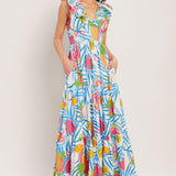 PINEAPPLE PARADISE WOVEN MAXI DRESS