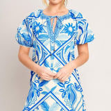 BLUE LAGOON RESORT WOVEN MINI DRESS