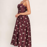 MARASCHINO CHIC WOVEN MIDI DRESS