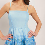 IMPRESSION GARDEN WOVEN MIDI DRESS