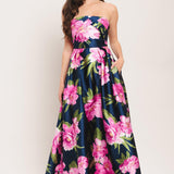 LUNA FLORA WOVEN MAXI DRESS