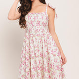 PETALS & PROMISES WOVEN MIDI DRESS