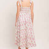 PETALS & PROMISES WOVEN MIDI DRESS