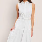 HAMPTONS SUMMER WOVEN MIDI DRESS