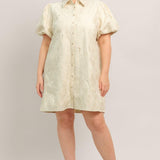 BREATHABLE WEAVE WOVEN MINI DRESS