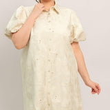 BREATHABLE WEAVE WOVEN MINI DRESS