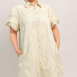 BREATHABLE WEAVE WOVEN MINI DRESS