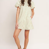 BREATHABLE WEAVE WOVEN MINI DRESS