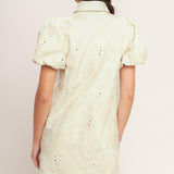 BREATHABLE WEAVE WOVEN MINI DRESS