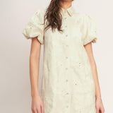 BREATHABLE WEAVE WOVEN MINI DRESS