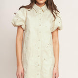 BREATHABLE WEAVE WOVEN MINI DRESS