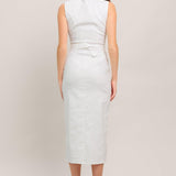 ROUGE ROMANCE TWILL MIDI DRESS