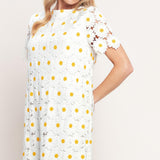DAISIES AND DAYDREAMS WOVEN LACE MINI DRESS