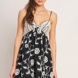 DARK ROMANCE WOVEN MINI DRESS