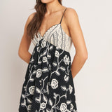 DARK ROMANCE WOVEN MINI DRESS