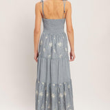 SALT AIR STRIPE WOVEN MIDI DRESS