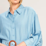 AZURE COAST WOVEN MINI DRESS