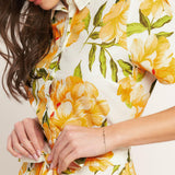 UPLIFTING PALETTE WOVEN MIDI DRESS