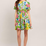 SUNSHINE IN FULL BLOOM WOVEN MINI DRESS