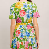 SUNSHINE IN FULL BLOOM WOVEN MINI DRESS